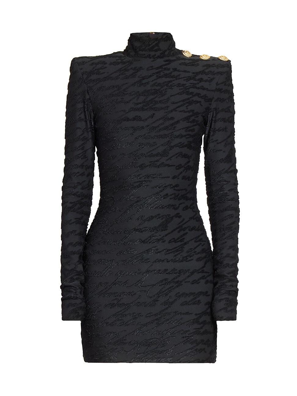 Womens Love Letter Embroidered Minidress Product Image