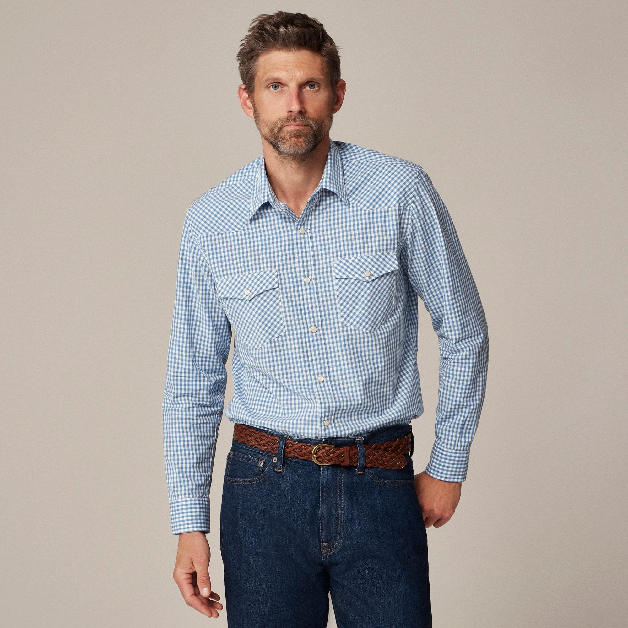 Secret Wash cotton poplin western shirt Product Image