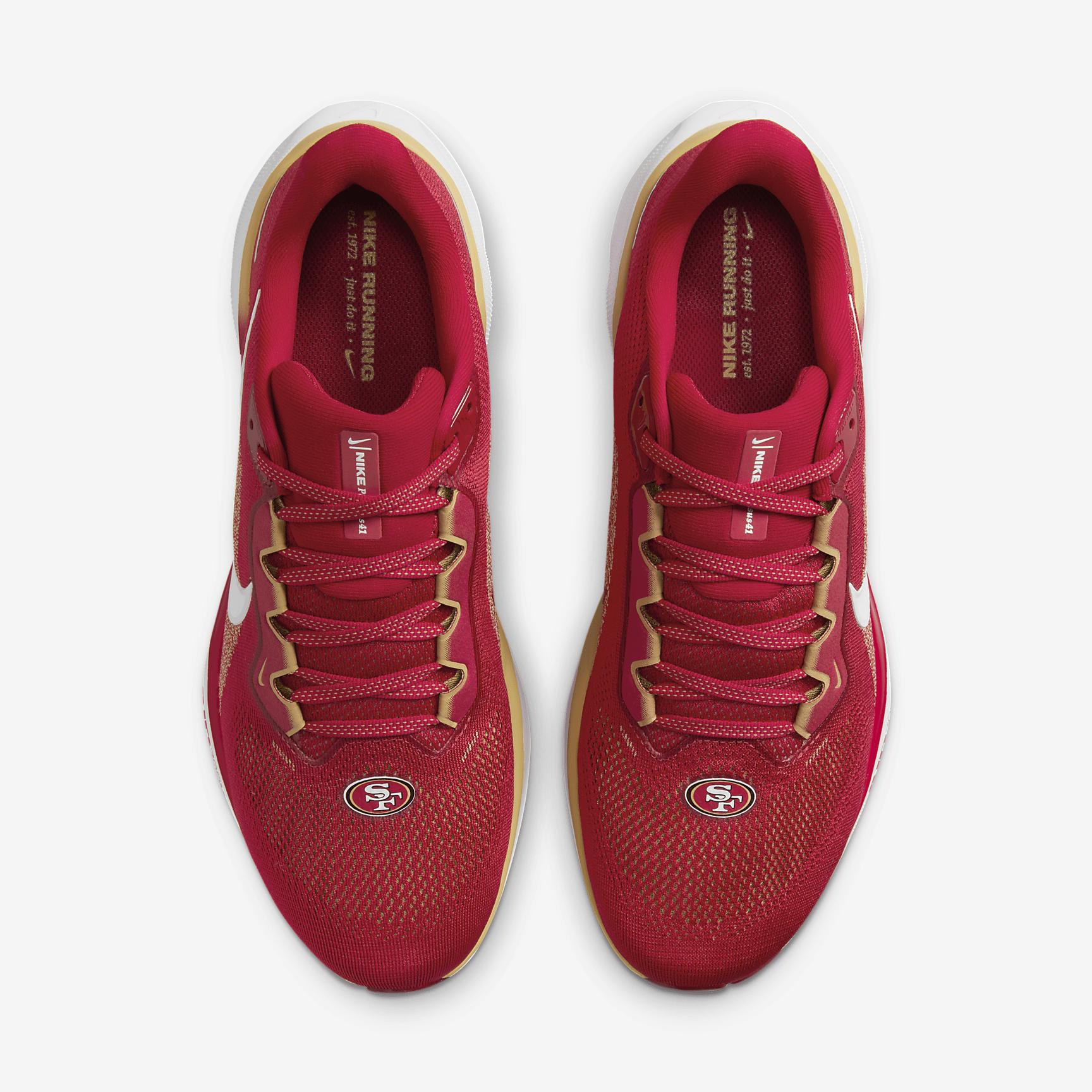 Nike Men's Pegasus 41 NFL San Francisco 4ers Road Running Shoes Product Image