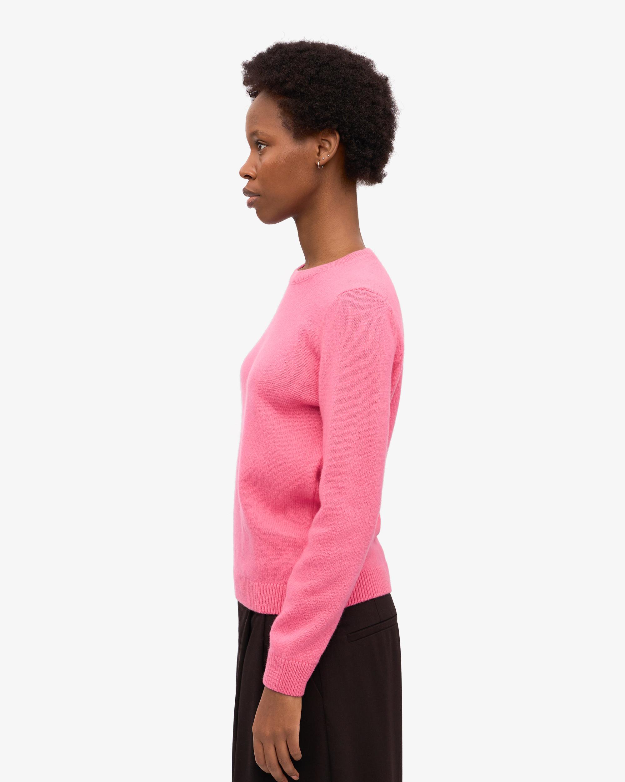 Women Classic Merino Wool Crew - Bubblegum Pink Product Image