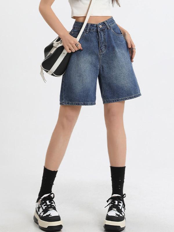 Vintage Denim Bermuda Shorts Product Image