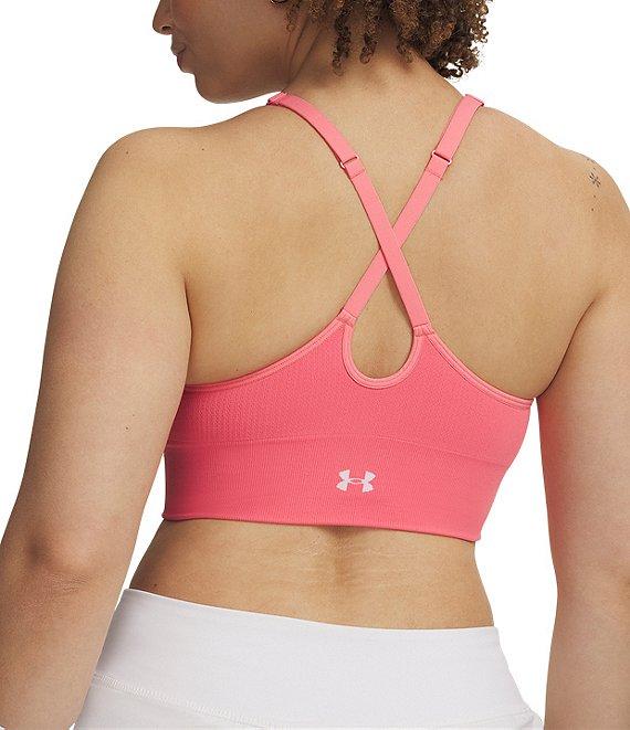 Under Armour Solid 4-Way Stretch Vanish Seamless Scoop Neck Sports Bra Product Image