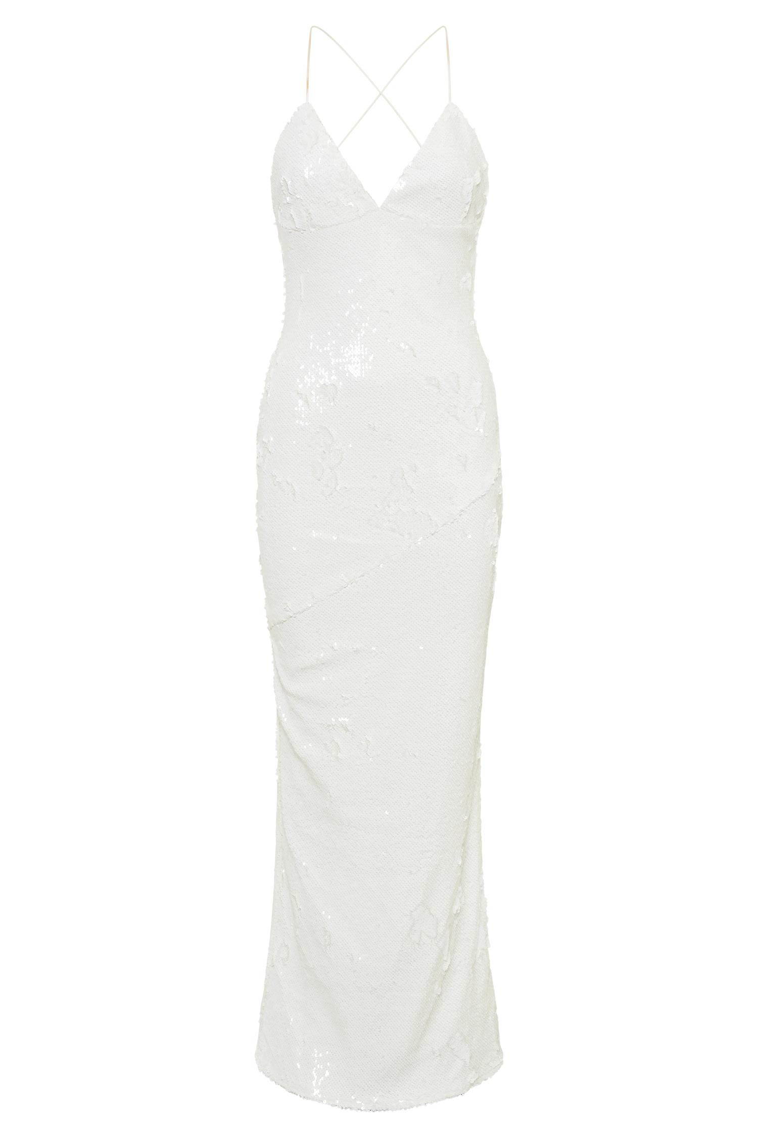 Gracie Sequin Maxi Dress - White Product Image