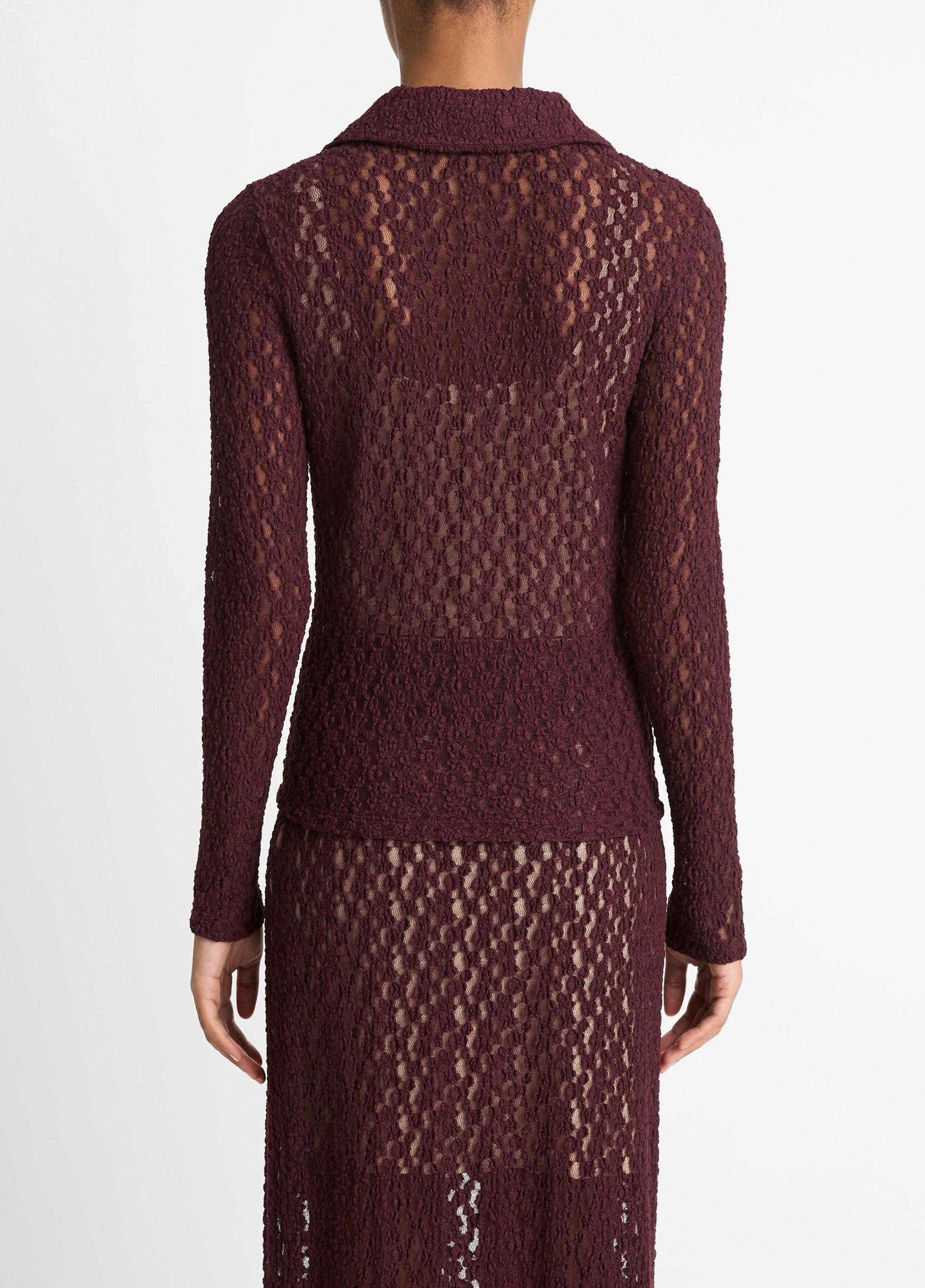 Floral Smocked Long-Sleeve Button-Up Top Product Image