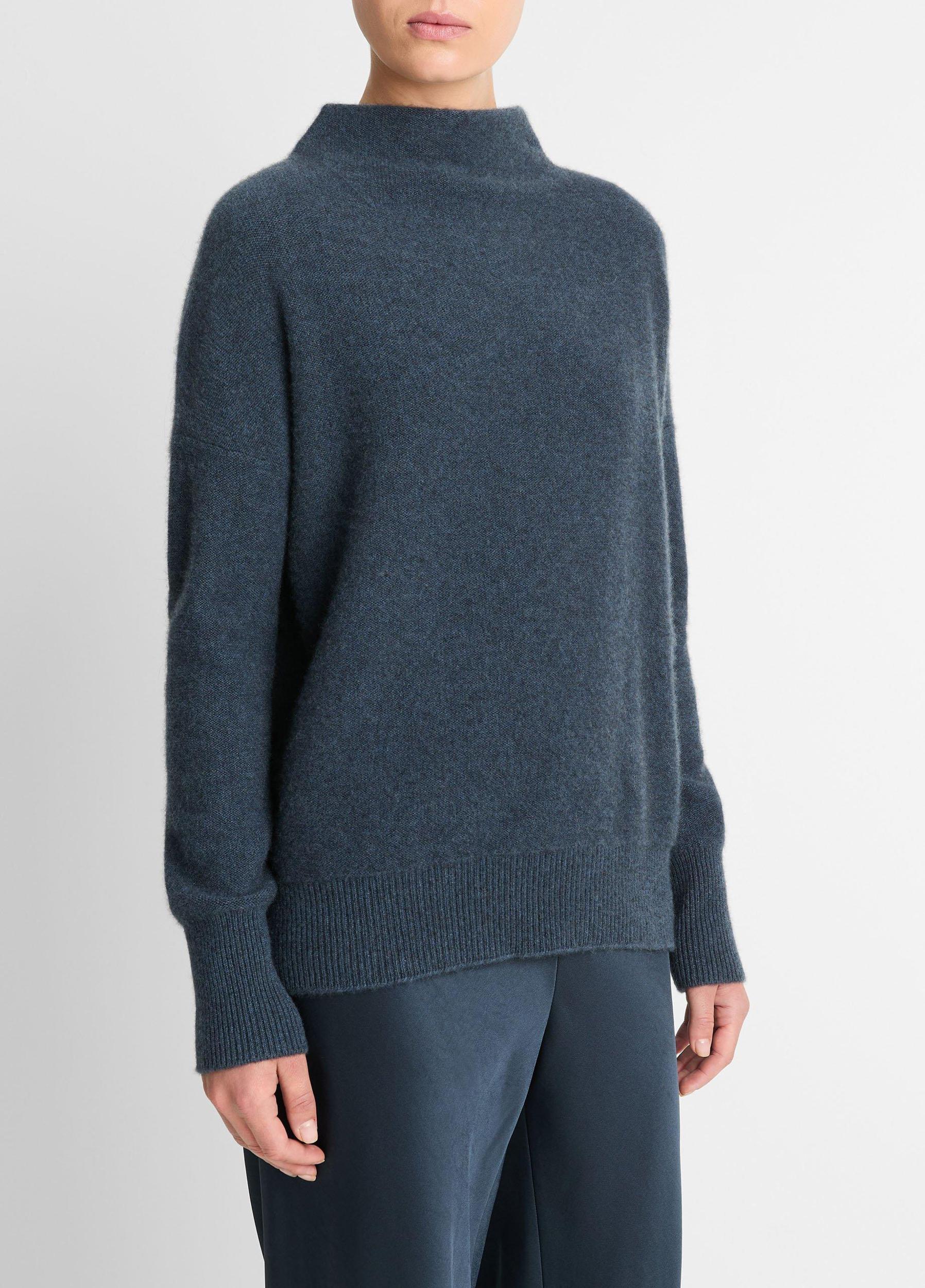 Plush Cashmere Funnel-Neck Sweater Product Image
