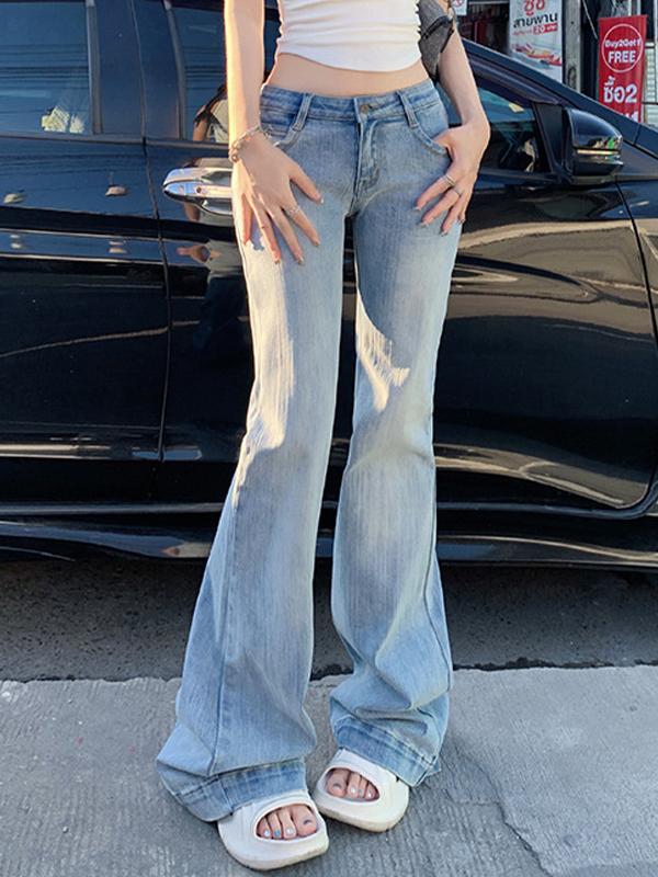 Vintage Personality Flare Jeans Product Image