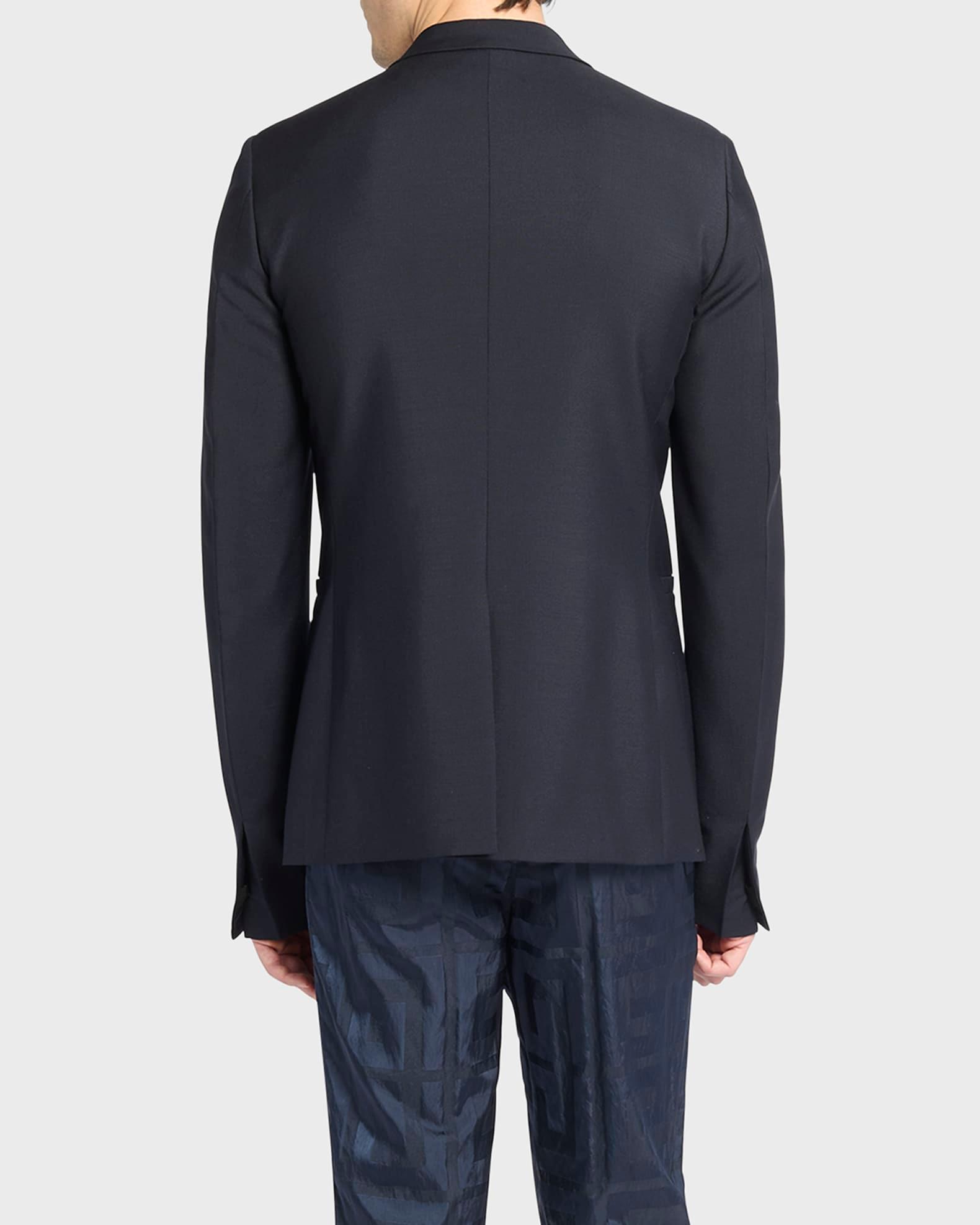 Men's Evening Jacket with Metal Clip Closure Product Image