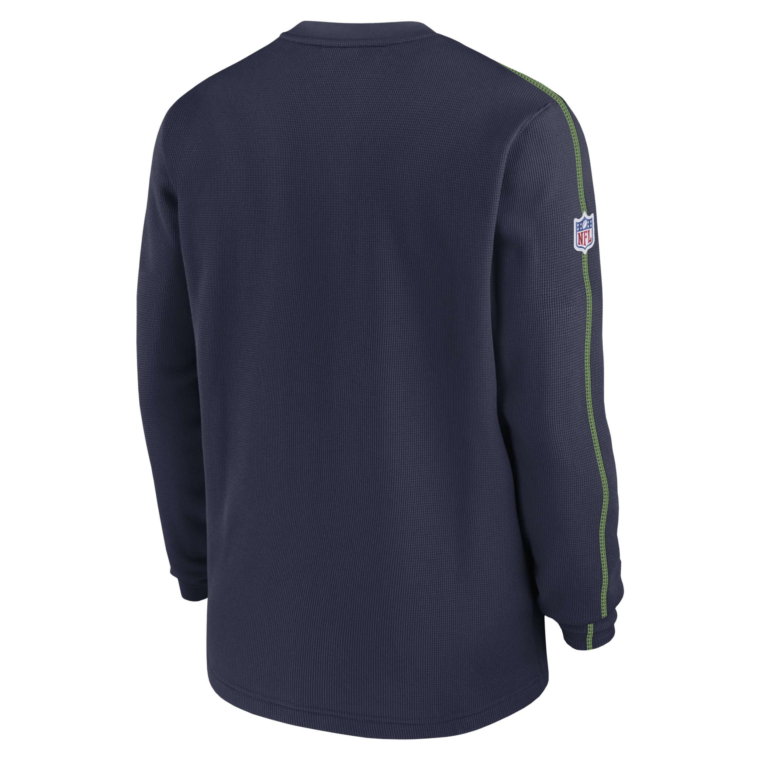 Seattle Seahawks Sideline Coach Mens Nike Mens NFL Long-Sleeve Top | 02FA074K78-UQ6 Product Image