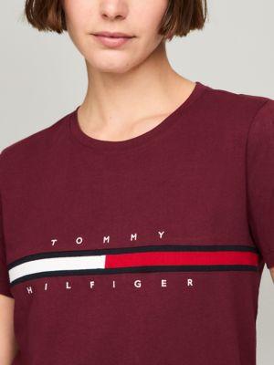 Embroidered Flag Stripe Logo T-Shirt Product Image
