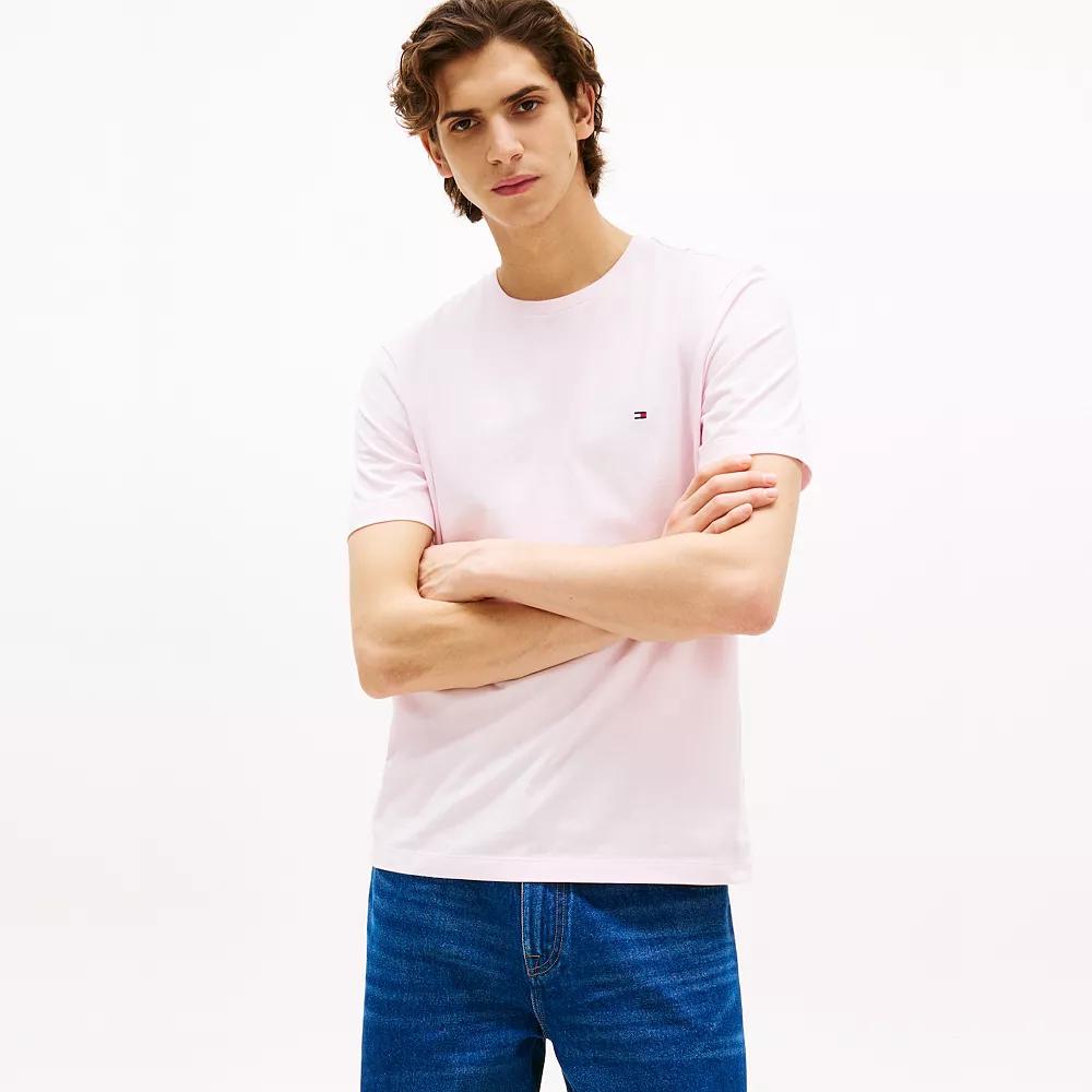 Men's Tommy Hilfiger Short Sleeve Essential Cotton Tee, Size: Medium, Light Pink Product Image