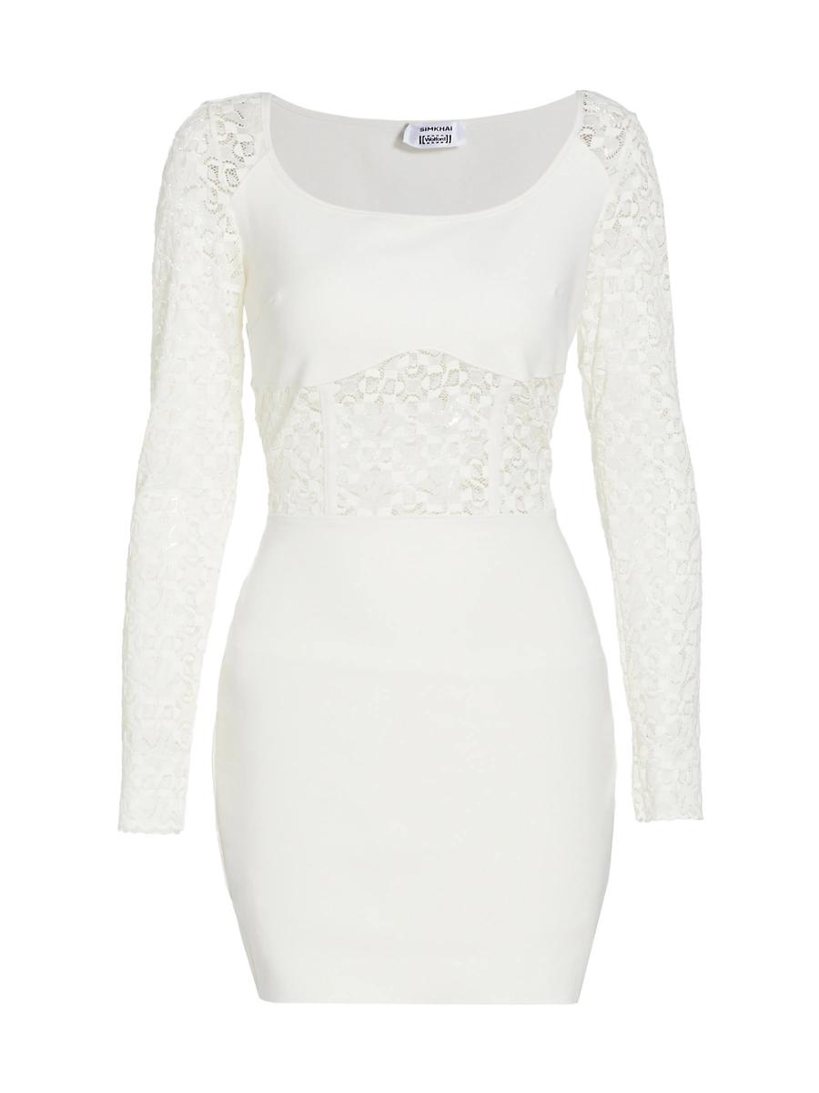 Womens SIMKHAI x Wolford Lace-Panel Minidress Product Image