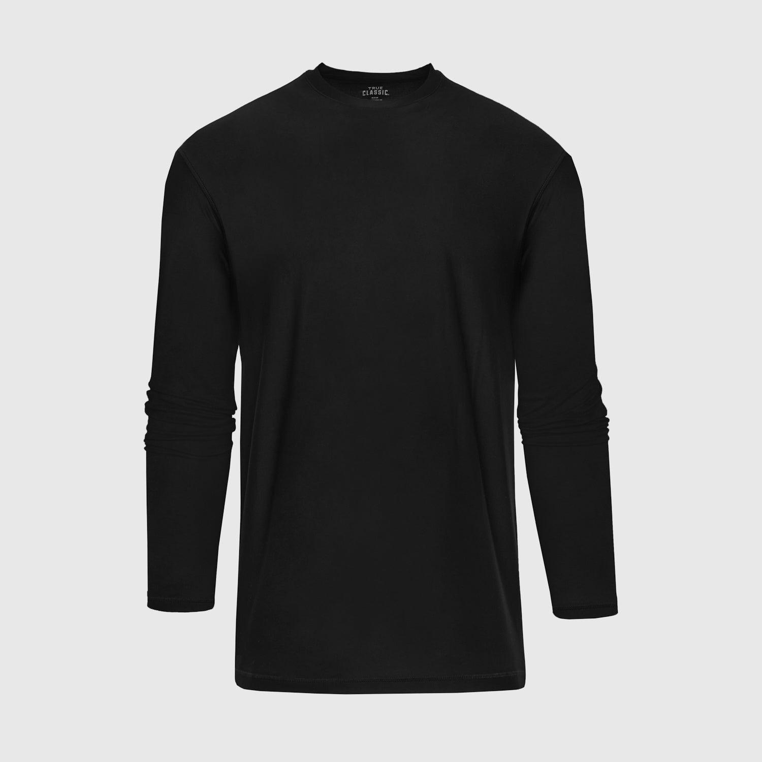 Black Active Long Sleeve Crew Neck T-Shirt Product Image