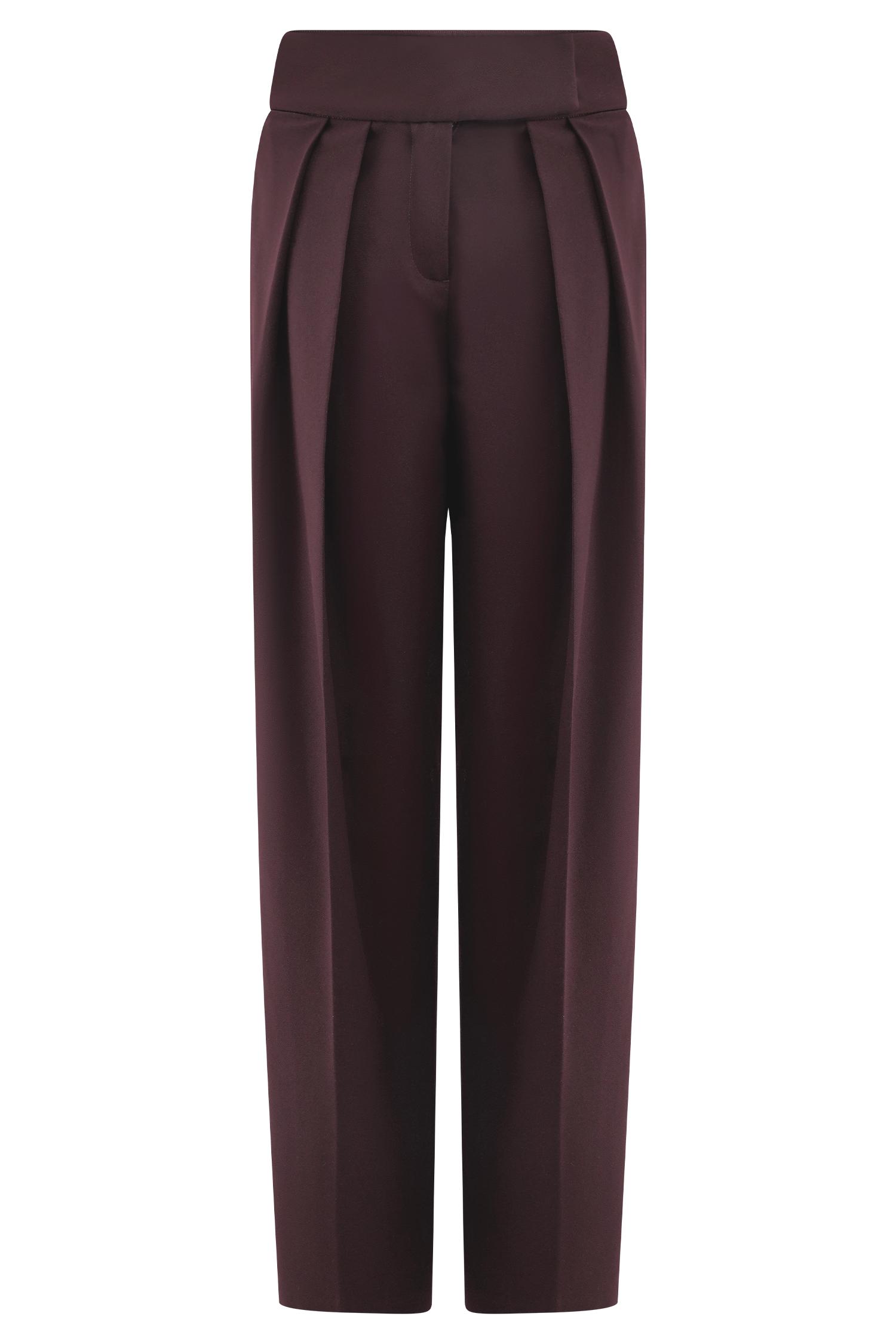 Penelope Pleated High Waisted Pants - Black Product Image