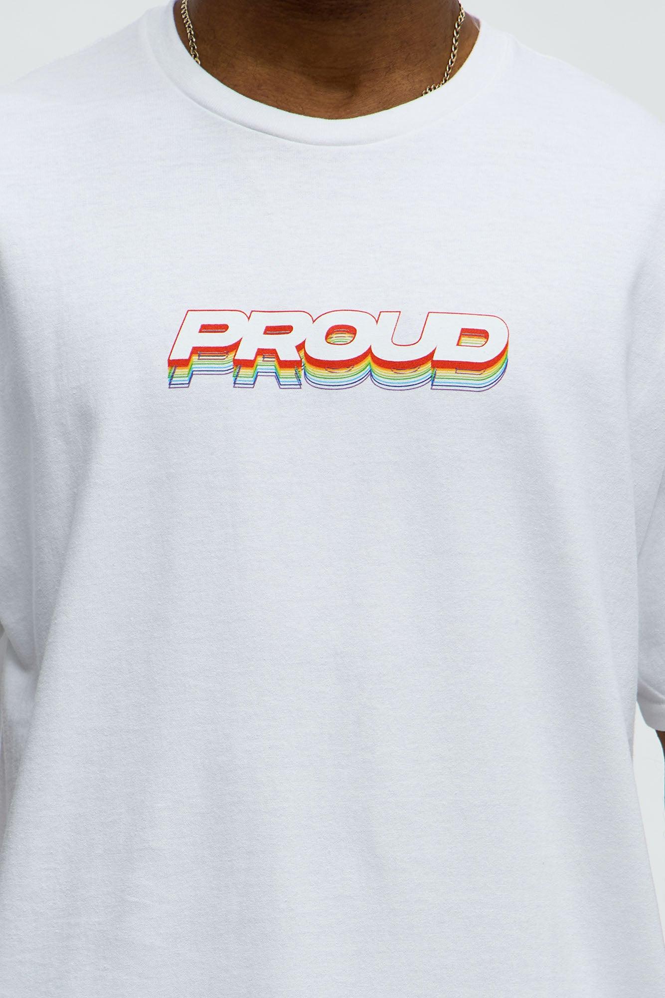 Proud Oversized Short Sleeve Tee - White Product Image