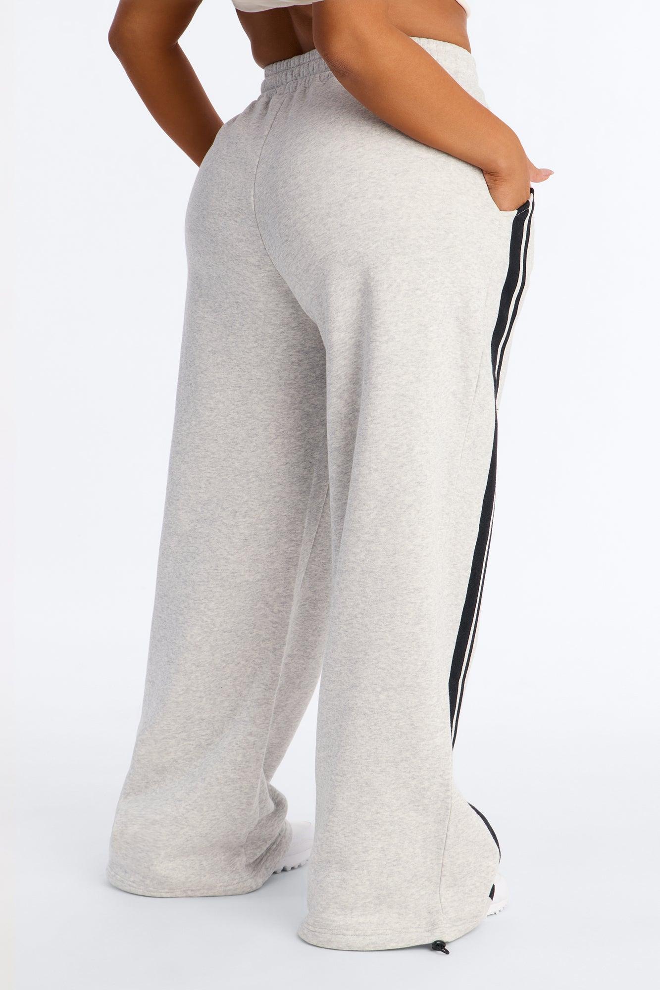 Jorden Fleece Wide Leg Lounge Pant - Heather Grey Female Product Image