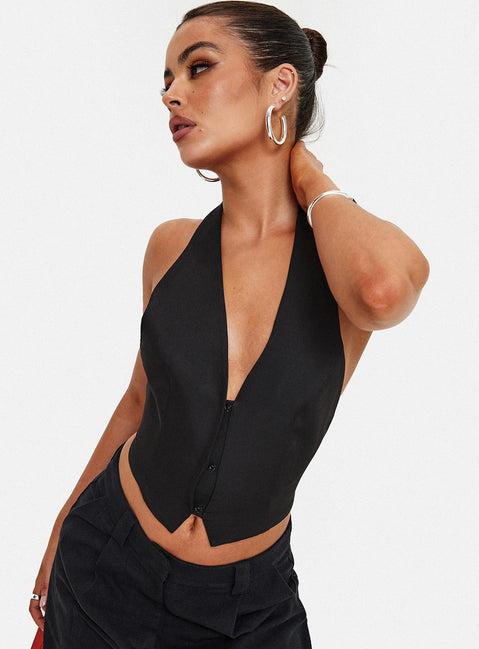 Je Suis Halter Top Onyx Product Image