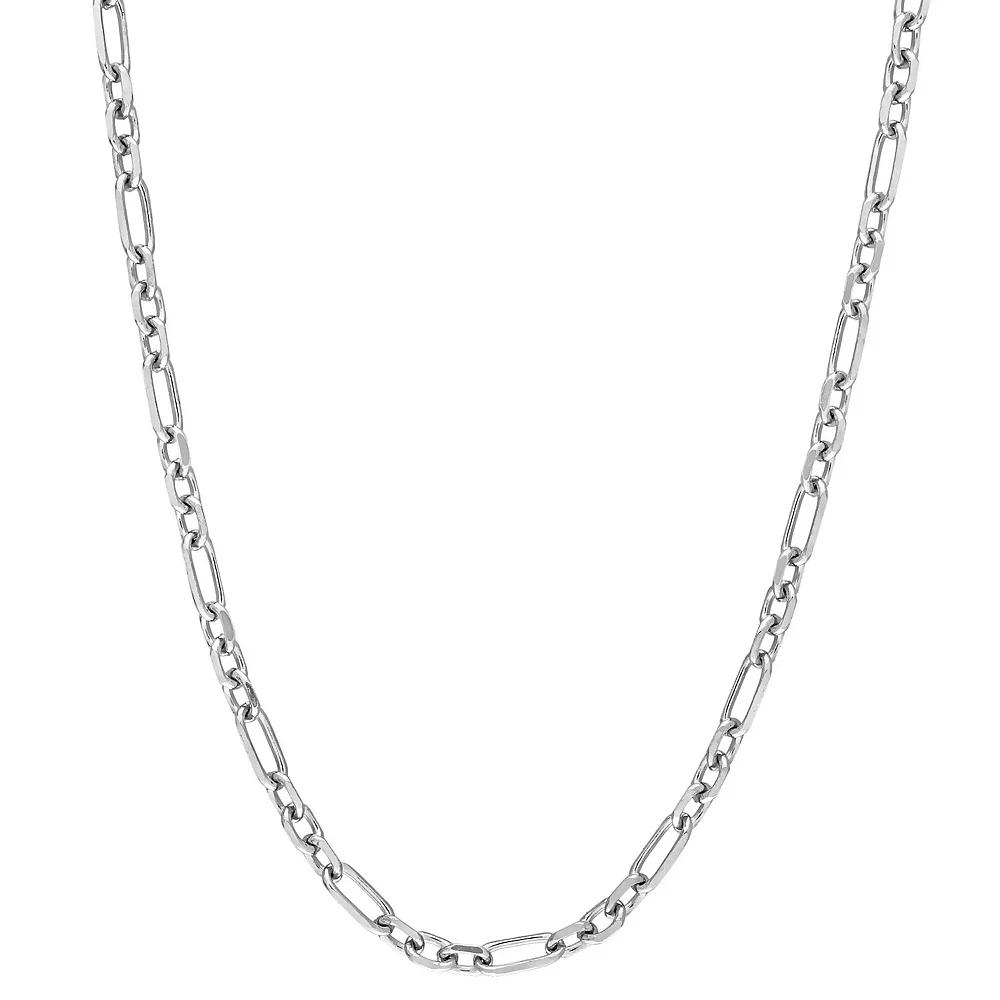 Stella Grace Sterling Silver 6 mm Figaro Chain Necklace, Men's, Size: 24" Product Image