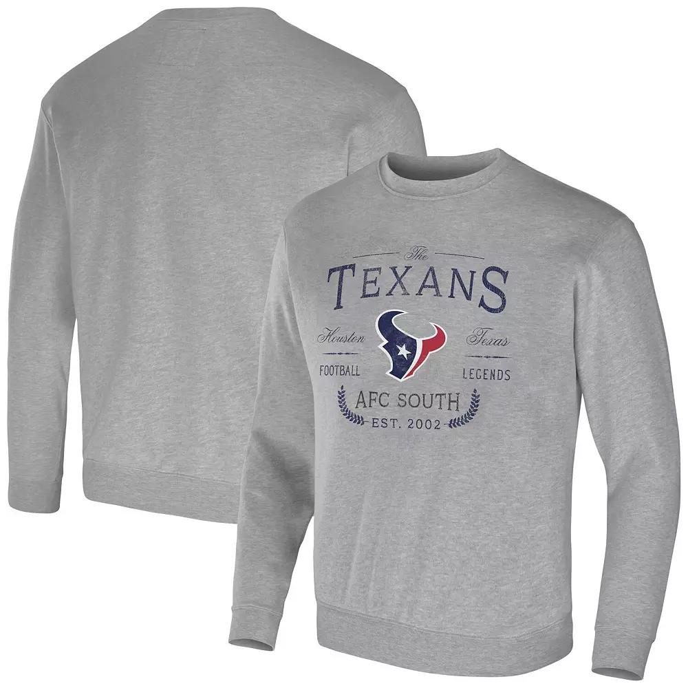 Men's NFL x Darius Rucker Collection by Fanatics Heather Gray Houston Texans Pullover Sweatshirt,  Product Image