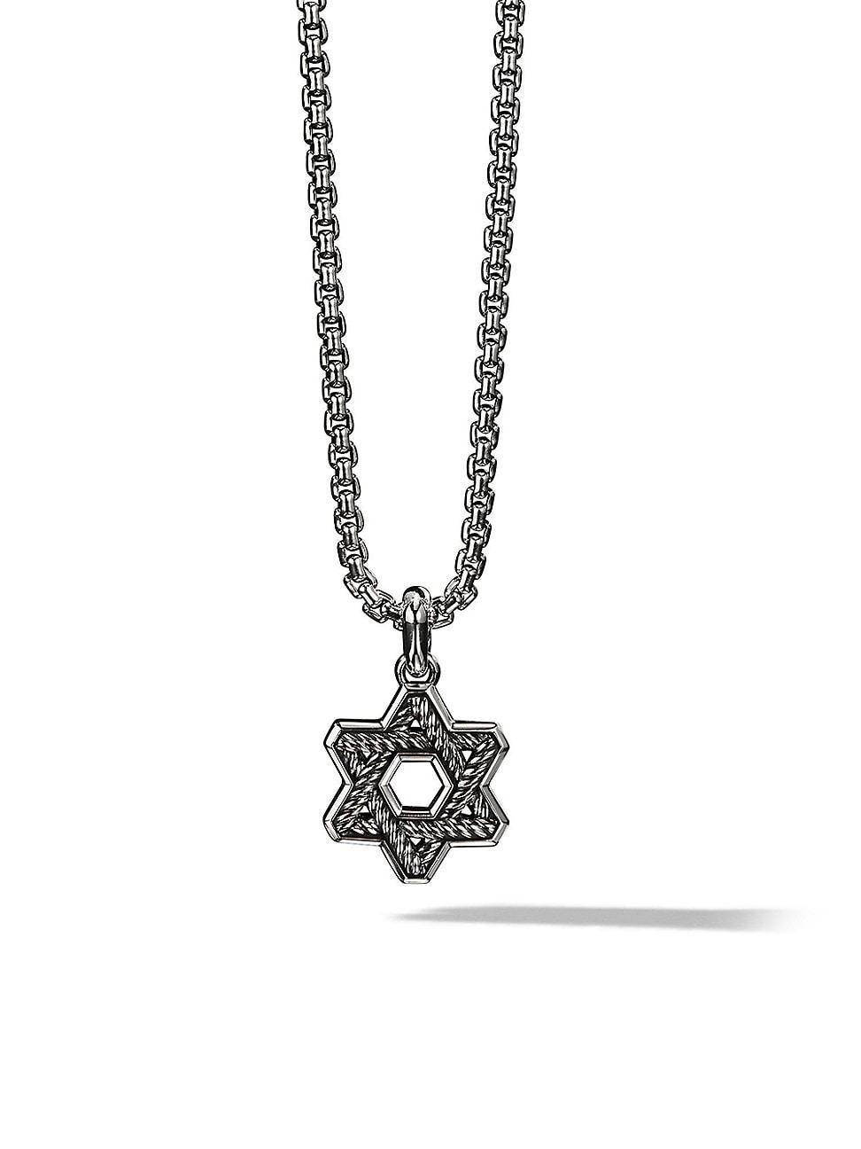 Mens Cable Star of David Amulet Product Image