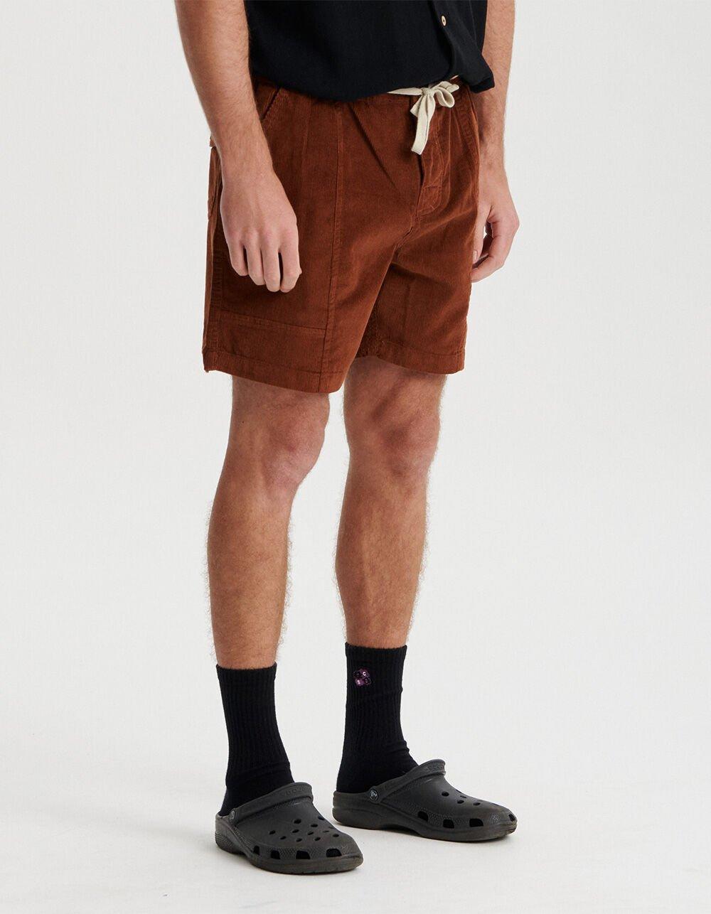 THE CRITICAL SLIDE SOCIETY All Day Cord Mens Shorts - ECRU Product Image