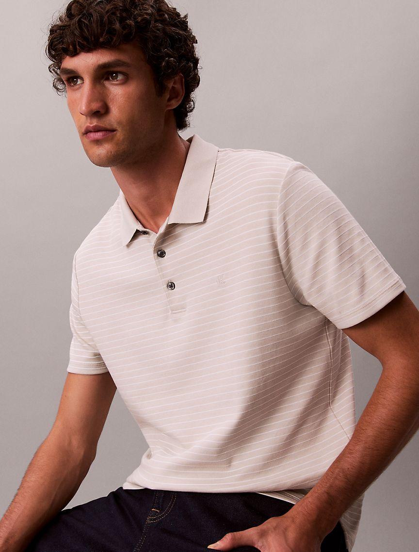 Cotton Blend Stripe Classic Polo Shirt  Product Image