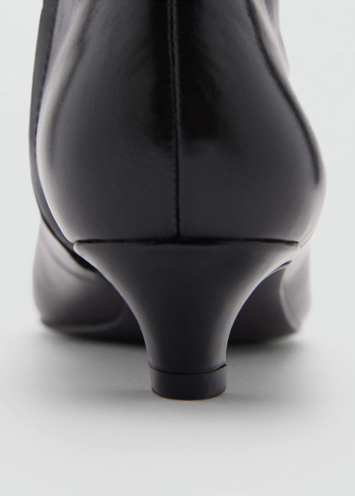 Leather boots with kitten heels - Women | MANGO USA Product Image