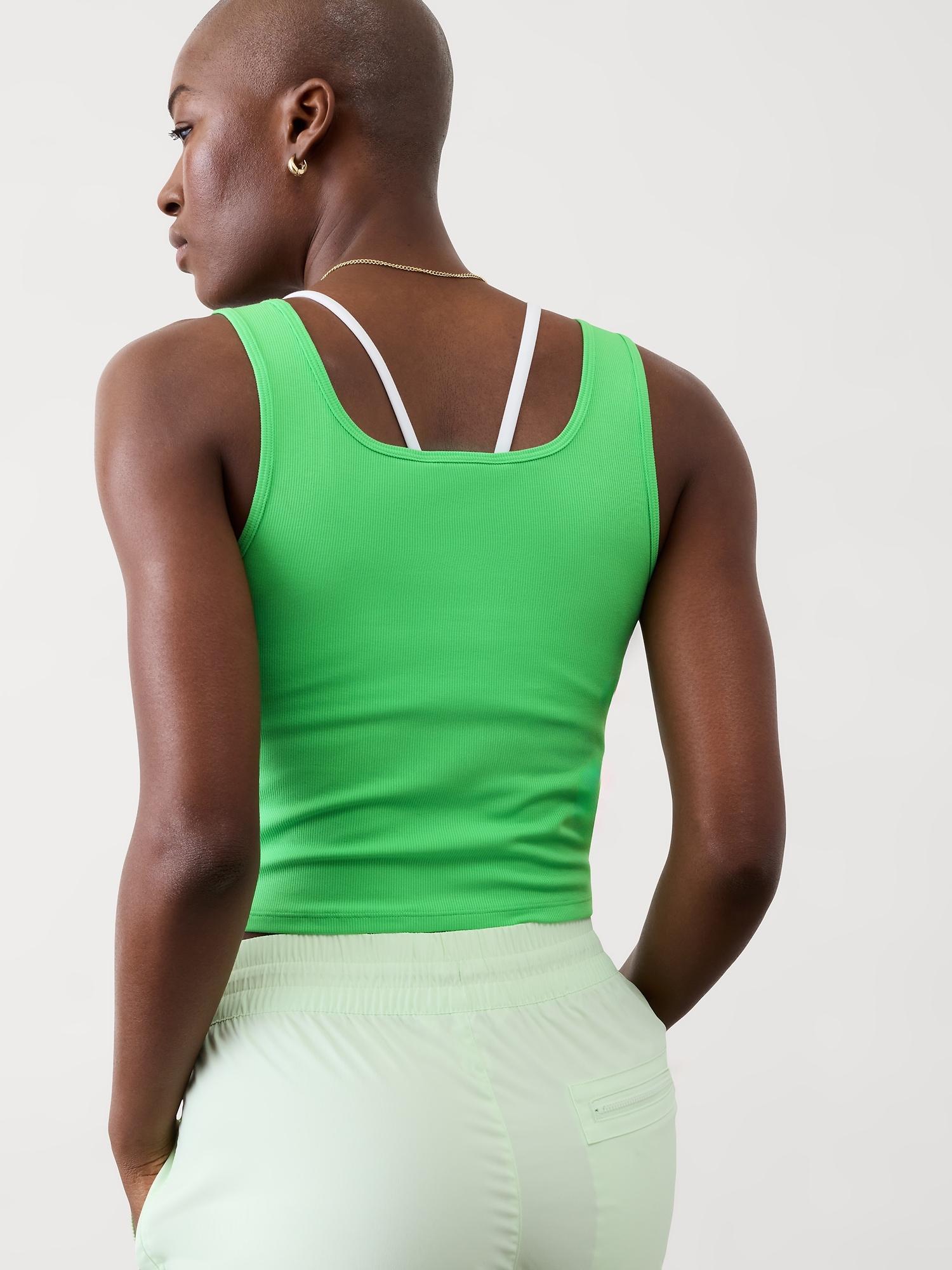 Signature Rib Square Neck Crop Tank Product Image