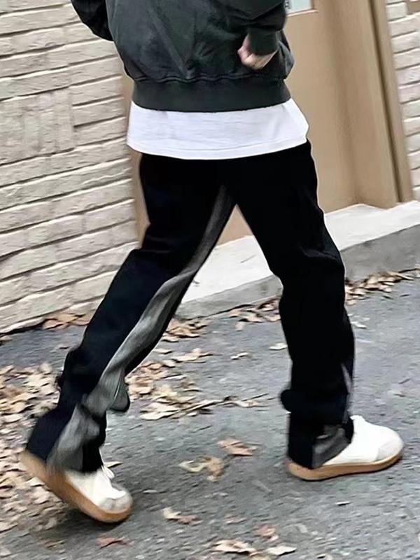 Men's Street Splice Slim Jeans Product Image