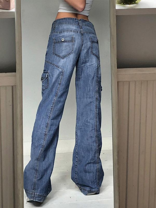 Bleached Pocket Cargo Jeans Product Image