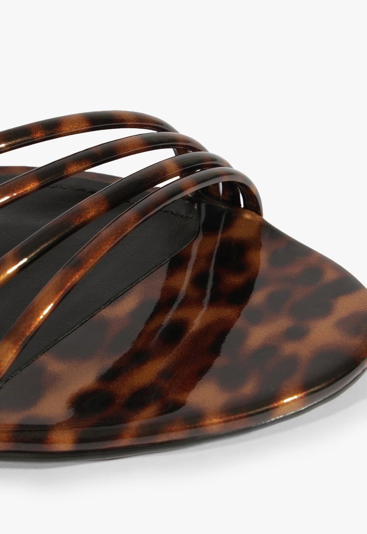 Inez Animal Print Leather Flat Sandal Product Image