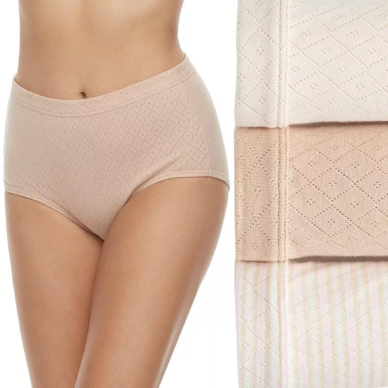 Women's Jockey® Elance Breathe 3-pack Pointelle Briefs Panty Set 1542,  Product Image