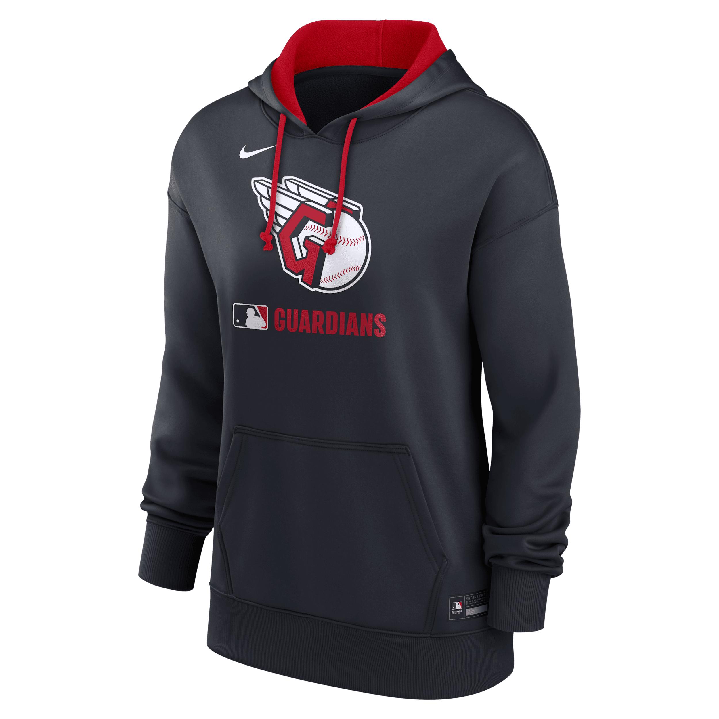 Women's Cleveland Guardians Authentic Collection Nike Therma MLB Pullover Hoodie Product Image