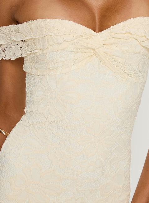 Anabeila Strapless Maxi Dress Lemon Product Image