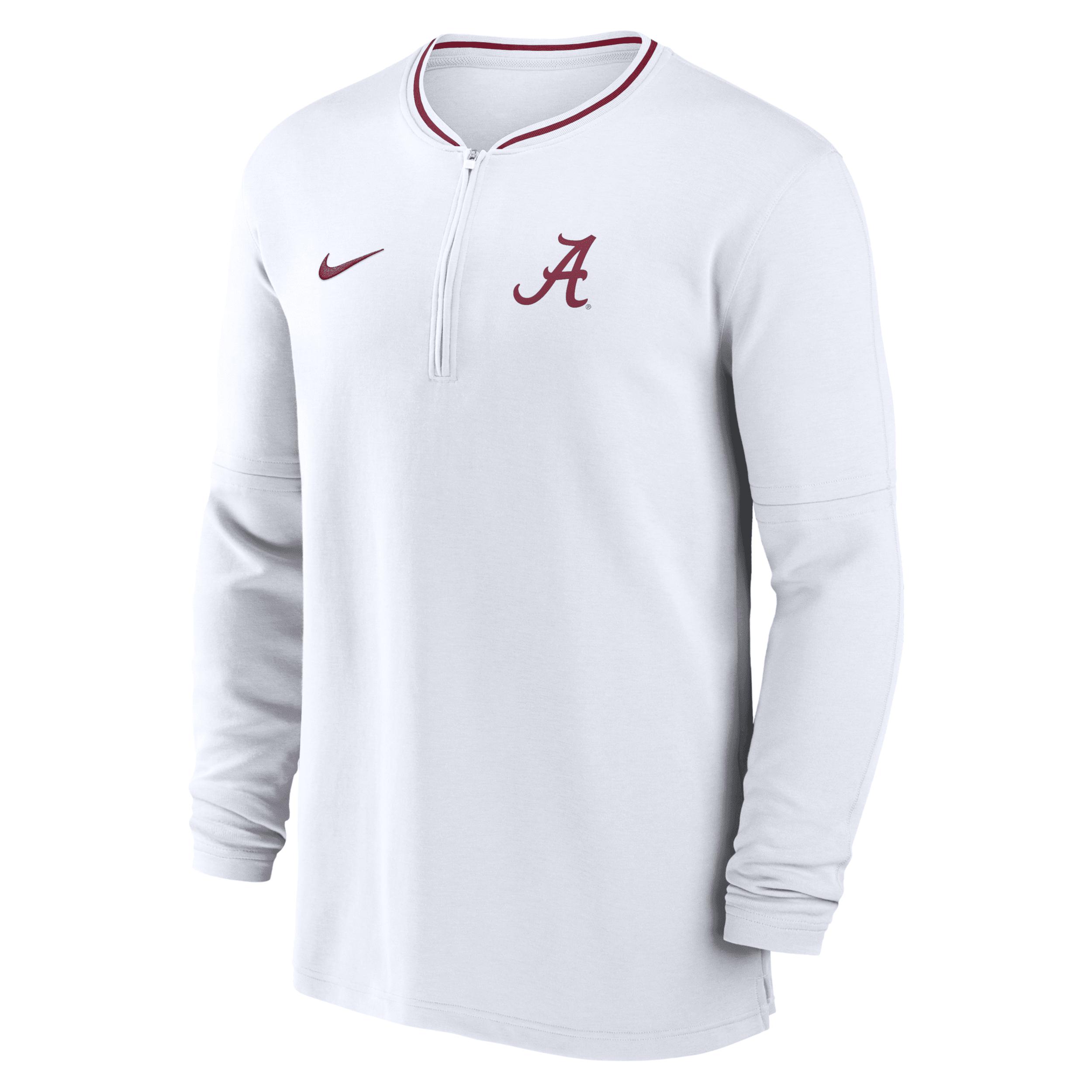Alabama Crimson Tide Sideline Coach Nike Men's Dri-FIT College 1/2-Zip Long-Sleeve Top Product Image