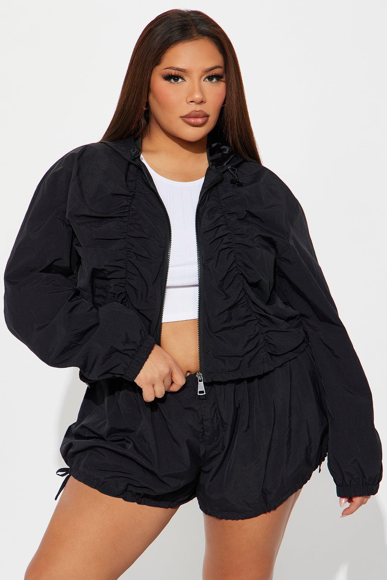 Sweet Like Honey Windbreaker Jacket - Black Product Image