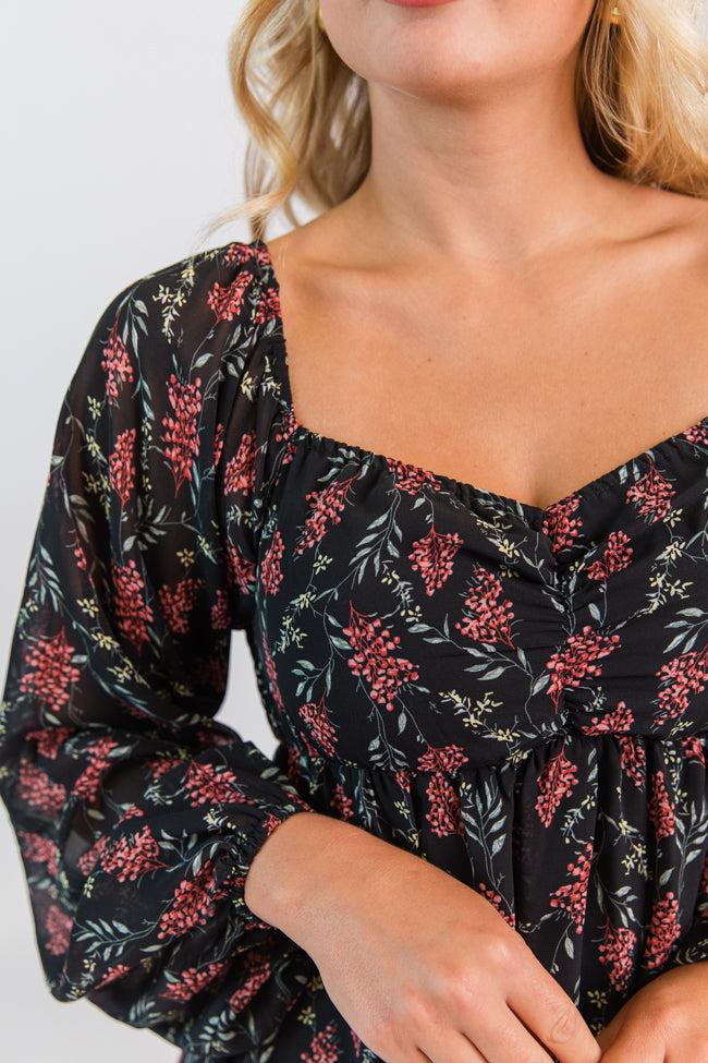 Missing Out Printed Sweetheart Mini Dress FINAL SALE Product Image