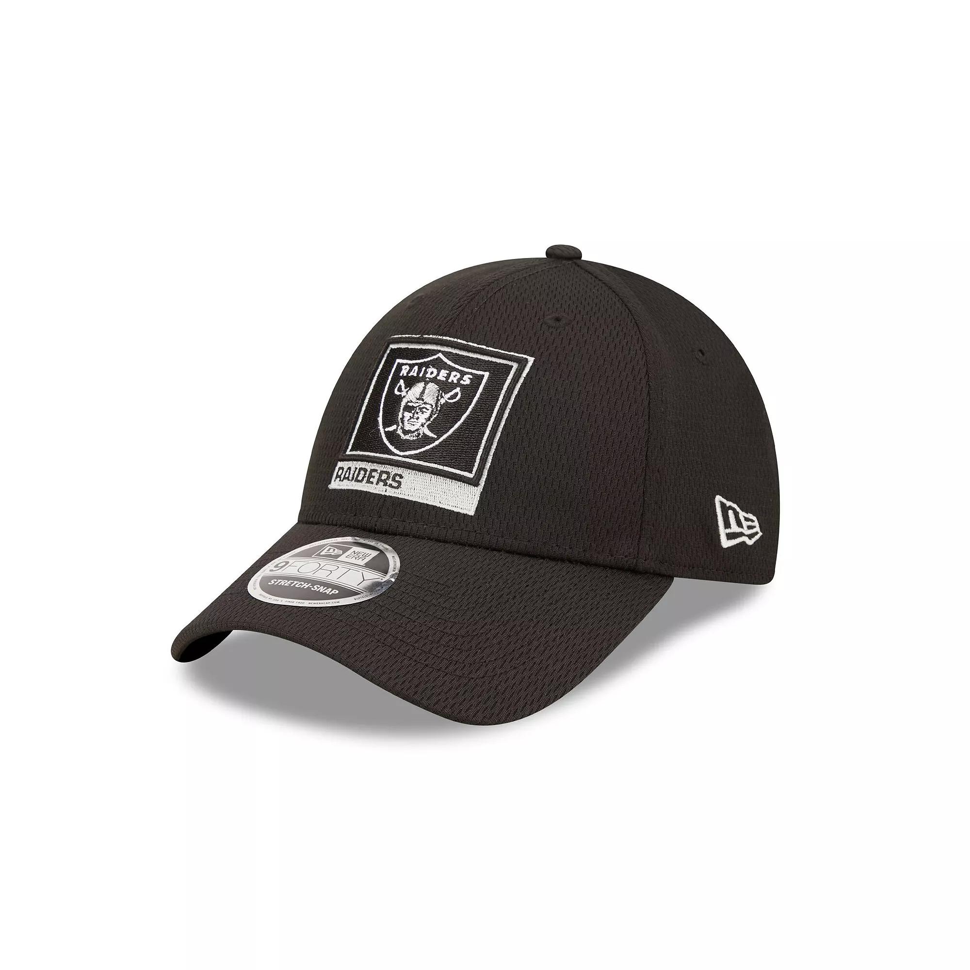 Men's New Era Black Las Vegas Raiders Framed AF 9FORTY Snapback Hat, Lvr Black Product Image