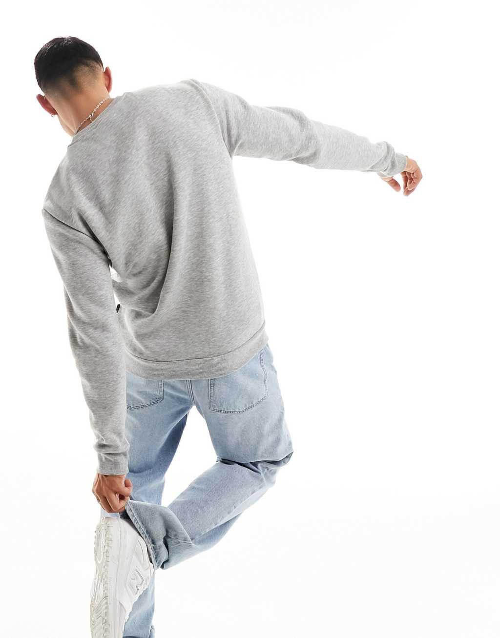 Only & Sons crewneck sweatshirt in gray Product Image