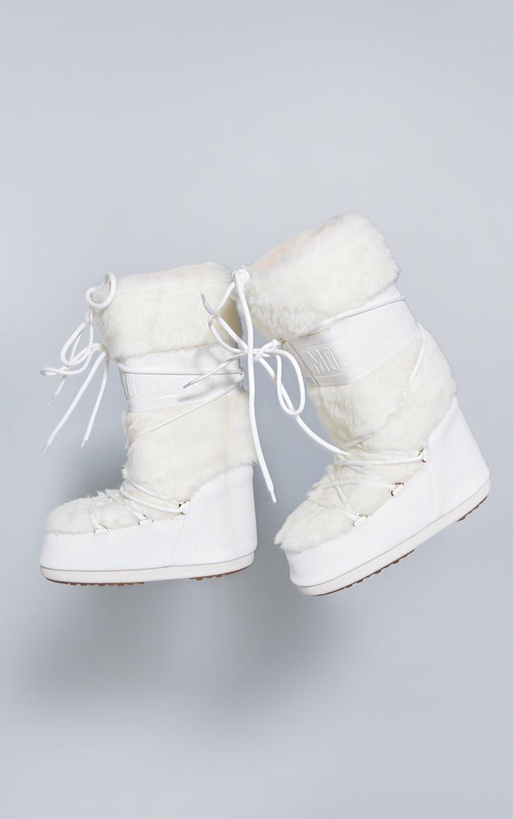 MOON BOOT White Icon Faux Fur Product Image