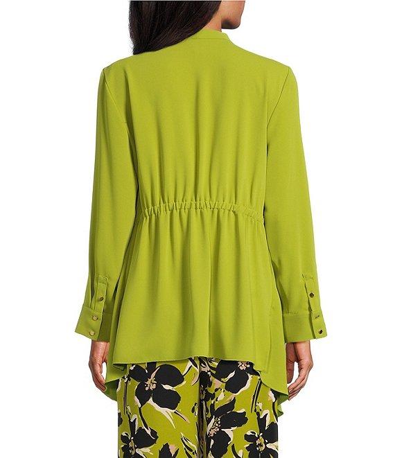 Investments Open Drape Front Long Sleeve Button Cuff Novelty Jacket Product Image