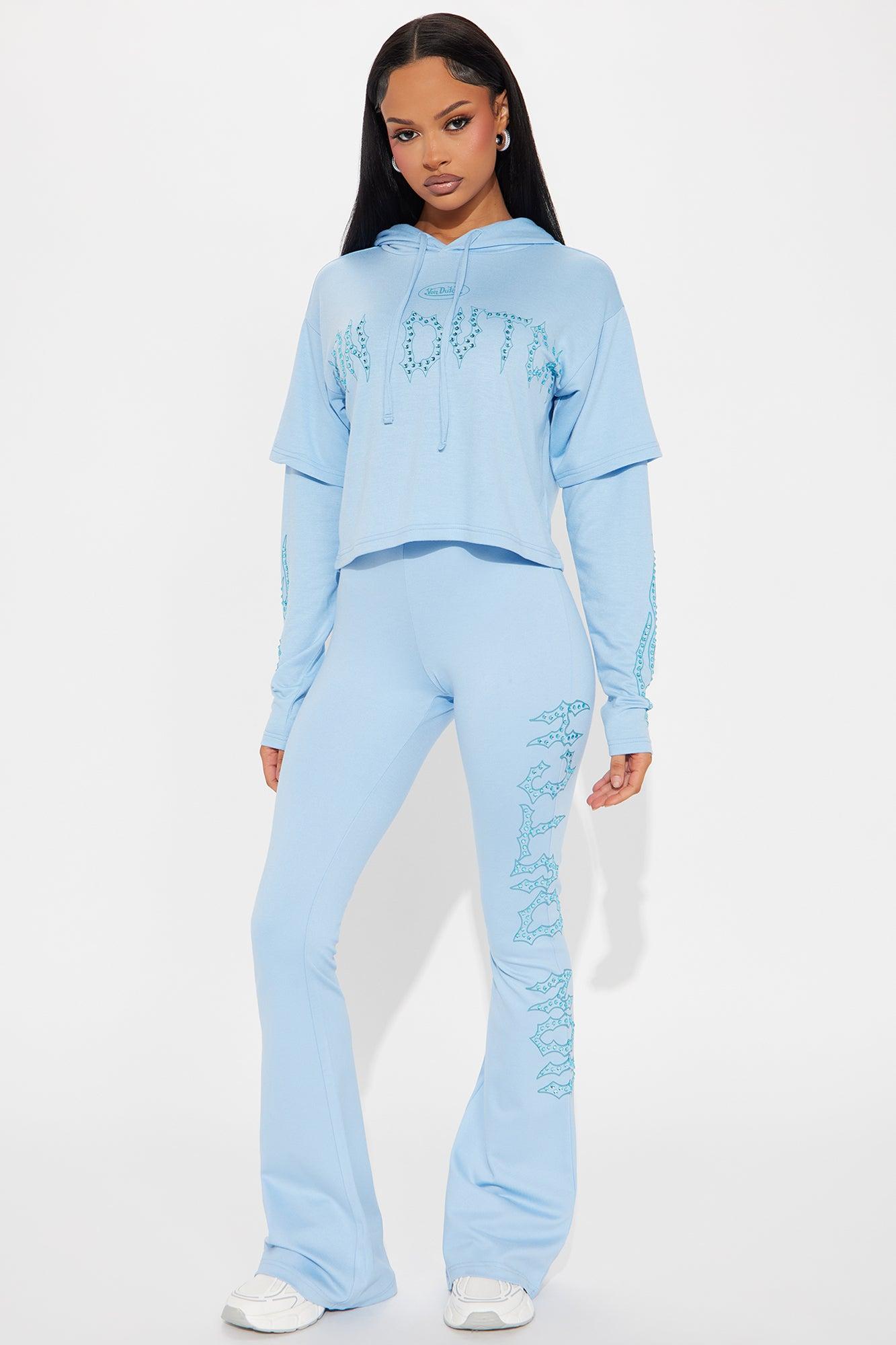 Von Dutch Fire Racer Layered Hoodie - Blue Product Image