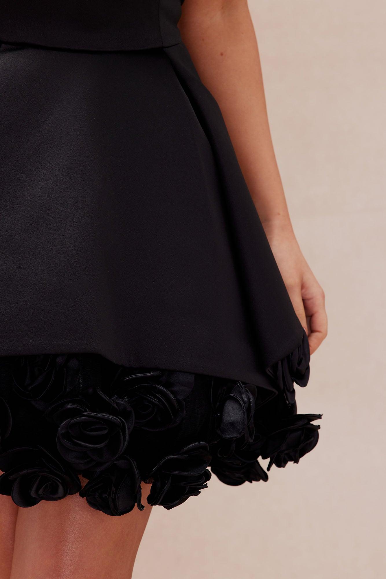 Bianca Floral Mini Dress - Black Product Image