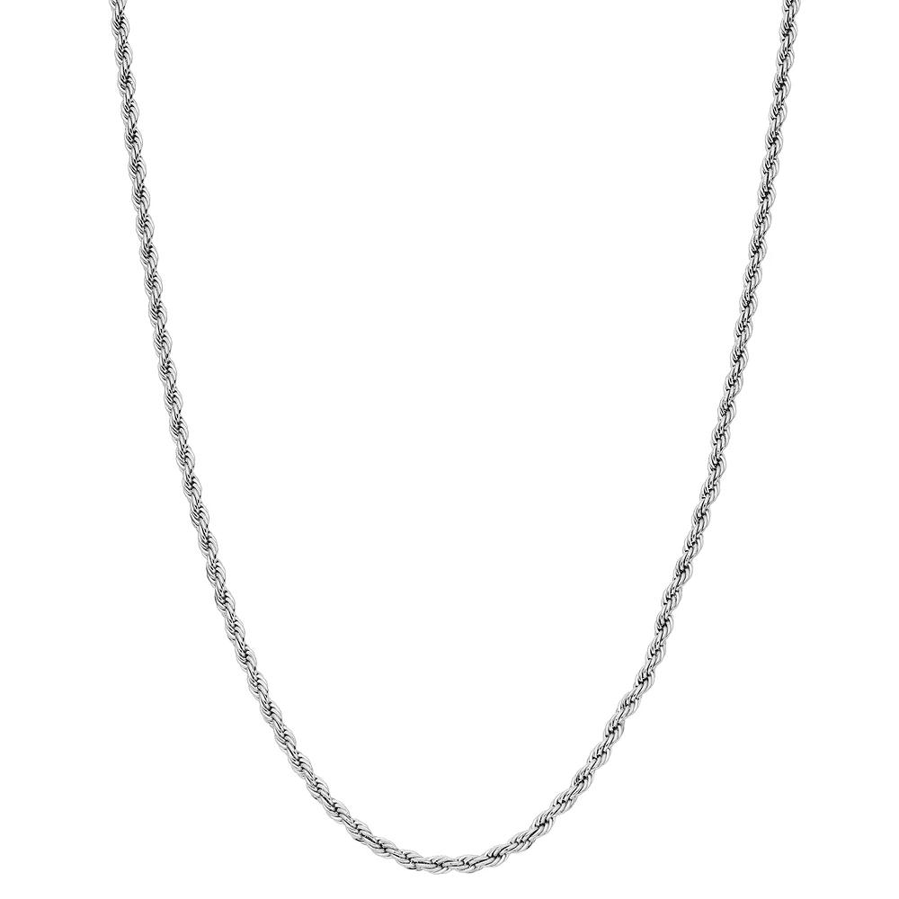 Rope Chain Necklace, Women's, Silver Tone Product Image