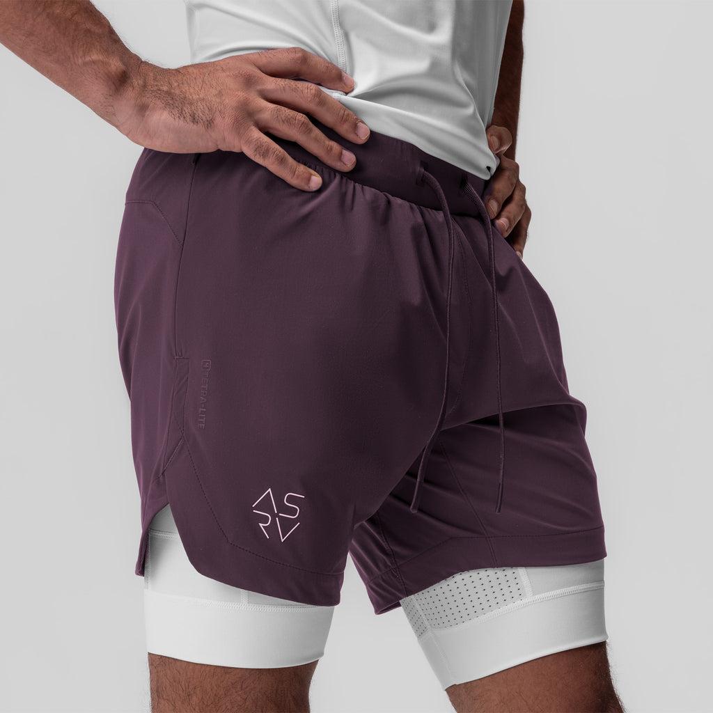 0866. Tetra-Lite® 7" Liner Short - Nightshade "Cyber"/White Male Product Image
