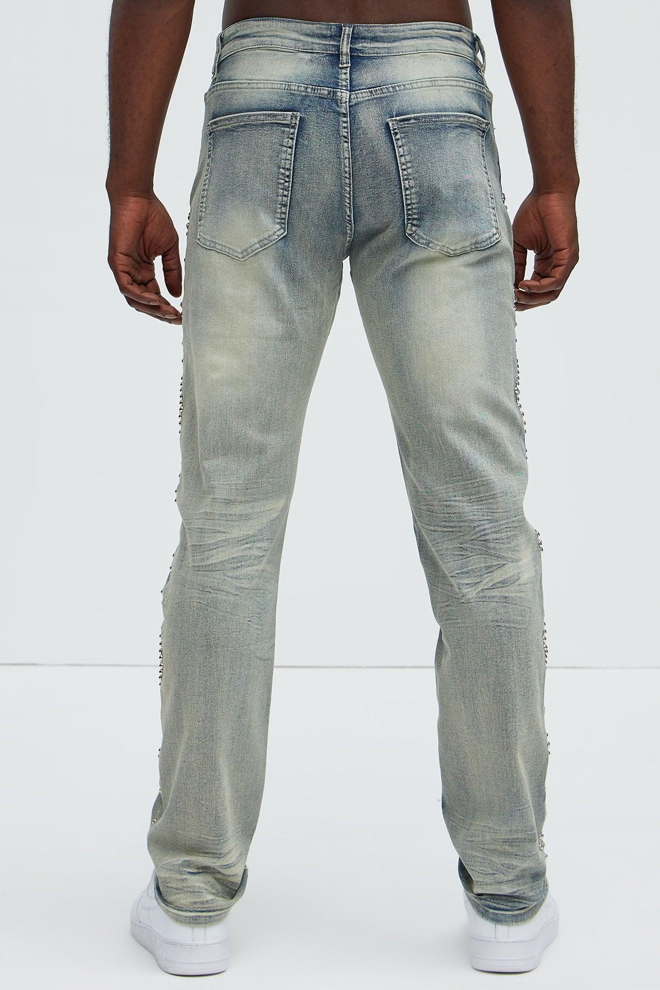Be Along The Sides Straight Jeans - Light Wash Product Image