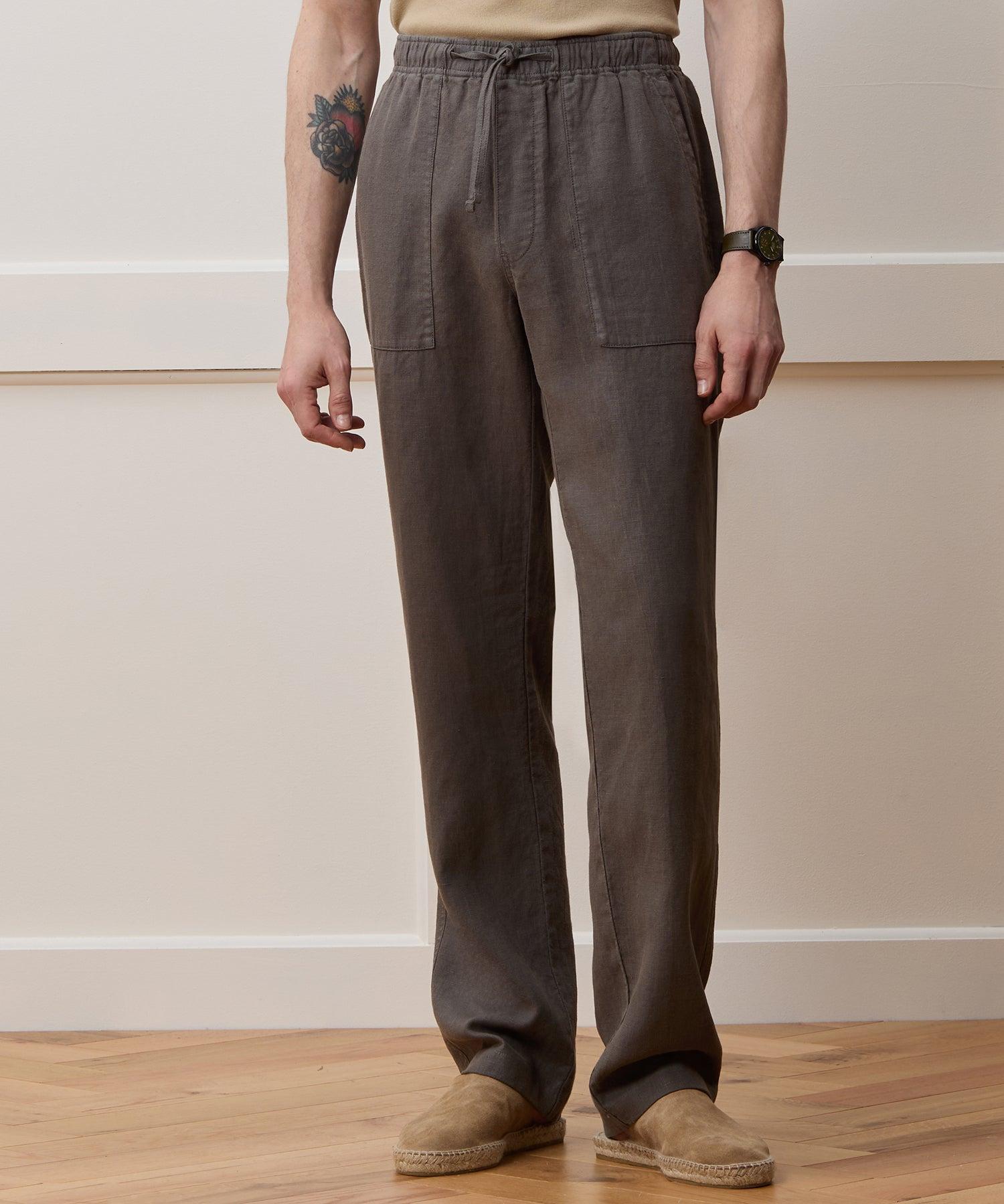 Straight Fit Linen Beach Pant Product Image