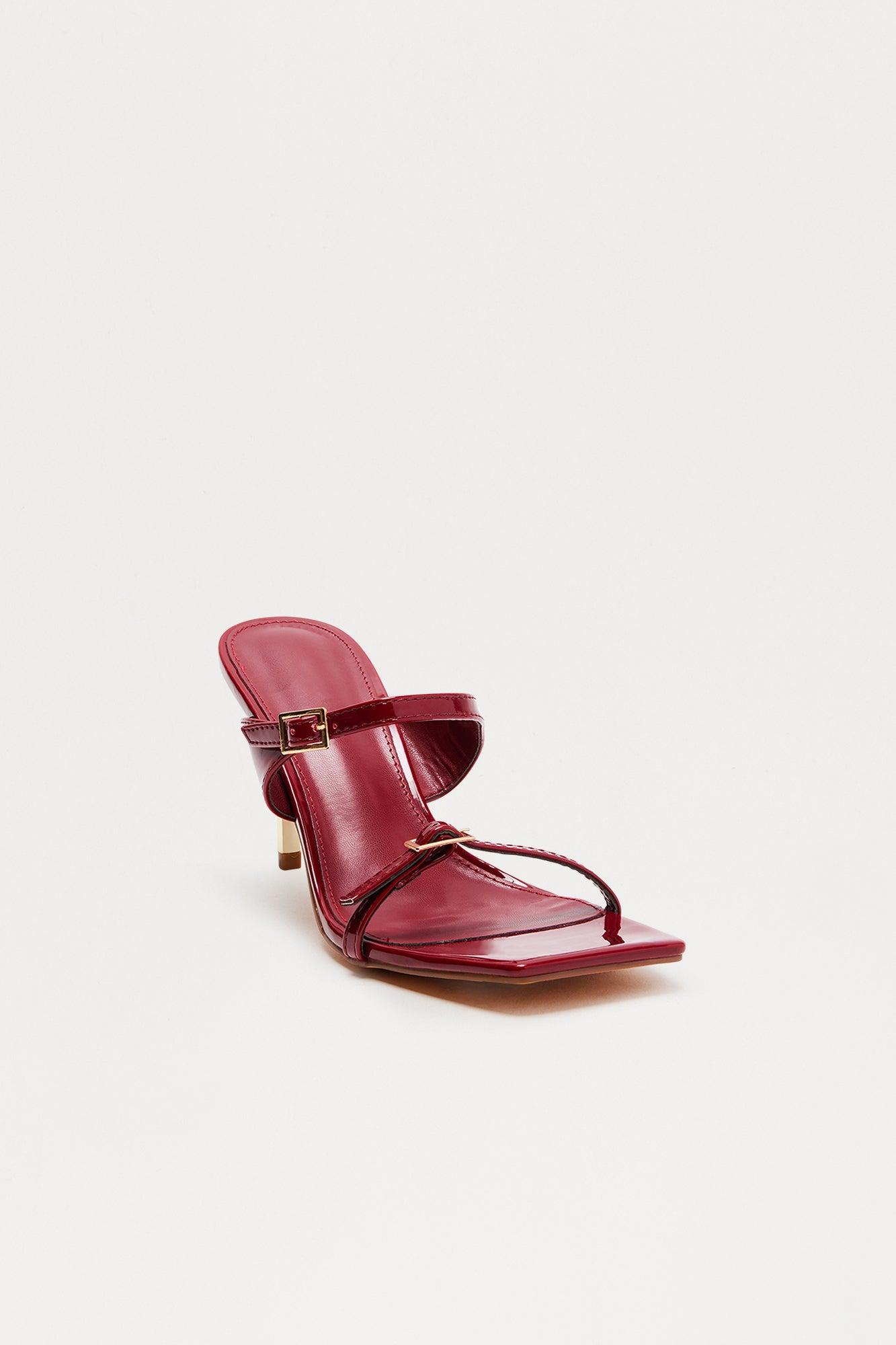 Elm Buckle Mules - Wine Product Image