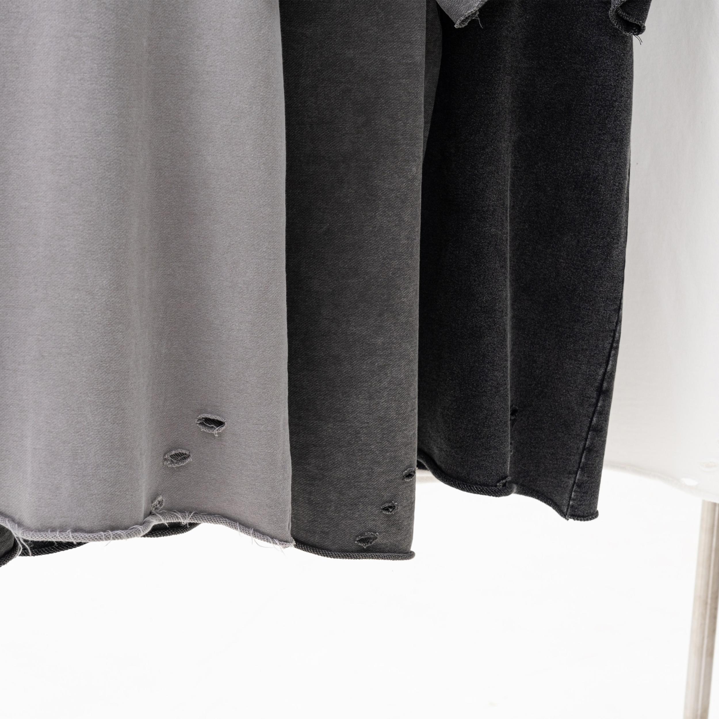 Vintage Washed Process Ragged Edge Destroyed Raglan Sleeve Tee Product Image