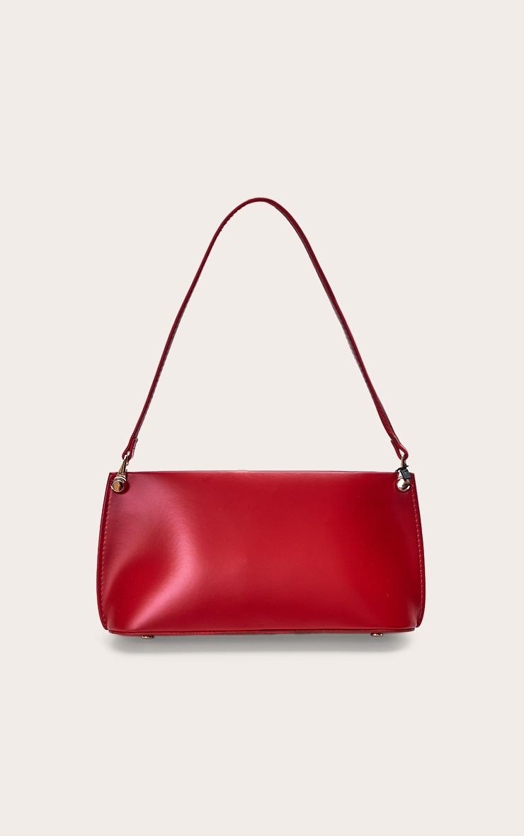 Red Matte Shoulder Teardrop Strap Bag Product Image