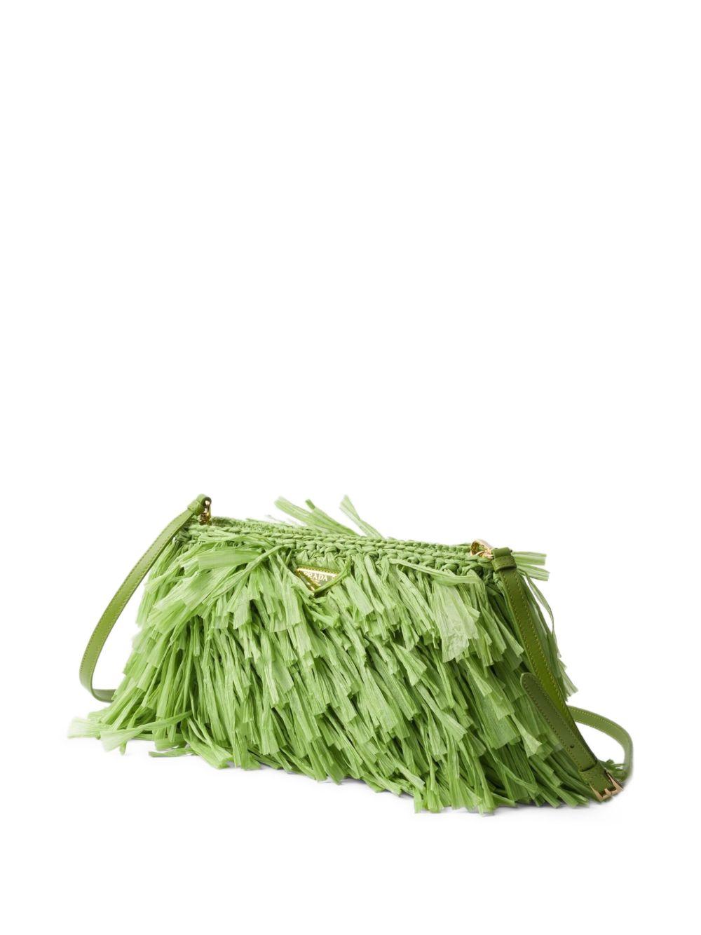 medium fringed crochet clutch bag Product Image
